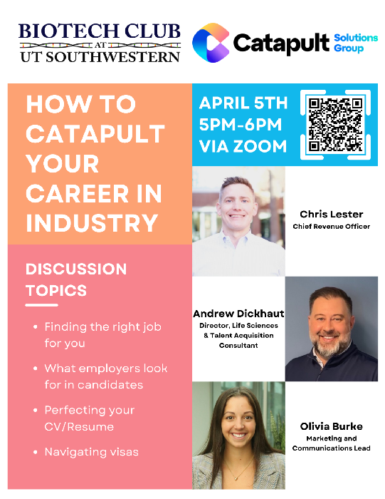 Catapult Your Career :: BiotechnologyClubUTSW